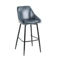 thumbnail image 4 of Porthos Home Umi Bar Stools, PU Leather Upholstery, Iron Legs (Set Of 2), 4 of 8