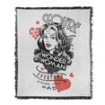 thumbnail image 1 of Justice League Blanket, 50"x60" You're The Wonder Woman Everyone Wishes They Had Woven Tapestry Cotton Blend Fringed Throw Blanket, 1 of 6