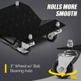 thumbnail image 4 of Ktaxon Car Wheel Dolly, 4PCS 6000LBS Heavy Duty Vehicle Dolly, Black, 4 of 7