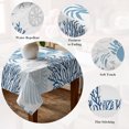 thumbnail image 5 of Coastal Blue Crab Table Cloth Waterproof Tablecloths, Coral Starfish Ocean Conch Nautical Tablecloth Dining Table Cover for Kitchen Party Tabletop Outdoor, Square Tablecloth 54x54 Inch, 5 of 9