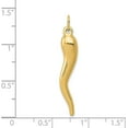 thumbnail image 5 of 14k Yellow Gold 3D Italian Horn Charm - 30.0mm, 5 of 7