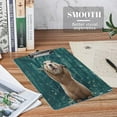 thumbnail image 4 of Animal Print Clipboards, Wood Clipboard, Decorative Wooden Clip Board with Low Profile for Office, School, Fashion Design Standard A4 Letter Size 12.5”x 9” with Otter, 4 of 6