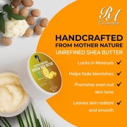 RA COSMETICS Whipped Shea Butter Pineapple - 100% Pure and Natural African Shea Butter - Ultimate Handcrafted Moisturizer with Essential Vitamins for Radiant Skin and Luscious Hair - 12oz Jar