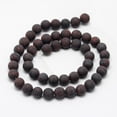 thumbnail image 2 of 1strand Natural Brecciated Jasper Beads Strands Frosted Round 10mm Hole: 1mm about 38pcs/strand 14.5~15 inch, 2 of 2