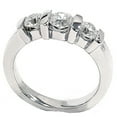 thumbnail image 2 of Pompeii 1 Cttw 3-Stone Natural Diamond Engagement Ring Bar Set 10K White Gold Band, 2 of 5