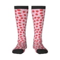 thumbnail image 2 of Picia Women Crew Soft Moisture-wicking Socks Hand Drawn Strawberry Pattern Design Cotton Socks, One Size fit All, 2 of 9