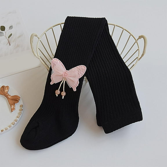 YUNAFFT Girls Butterfly Tights All-Season Versatile Layering Sheer to Medium Weight Leggings