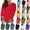 Red, variant on qucoqpe Womens Tunic Tops Long Sleeve Shirts Crew Neck Casual Solid Color Blouse Tshirts 2025 Fall Fashion Outfits Clothes