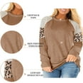 thumbnail image 3 of Mifater Womens Tops Plus Size Animal Print Top for Women Casual Fall Long Sleeve T shirt Comfy Fashion Blouse Khaki Baggy Shirts Tees XXL, 3 of 5