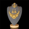 thumbnail image 3 of Wedding Jewelry Sets for Women Gold Color Chokers Chain Bracelet Earrings Ring Set African Middle East Dubai Gifts, 3 of 4