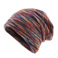 thumbnail image 2 of harmtty Warm Brimless Thickened Fleece Lining Knitted Hat Unisex Winter Colorful Striped Riding Knitted Beanie Hat Multicolor, 2 of 8