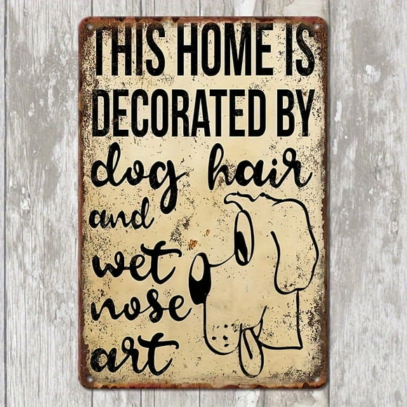 1pc, Metal Vintage dog sign， posters vintage tin signs metal signs wall decorations metal poster vintage wall art cool posters wall art posters for room cute posters funny signs