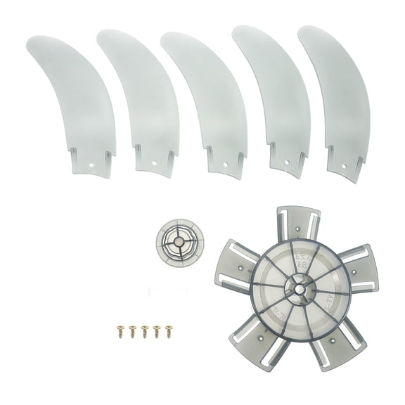 unbranded 18 Inch Portable Electric Fan Blade Pedestal Fan Blade 41.50X41.50X3.20CM Grey