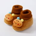 thumbnail image 2 of Gvdentm Girl Kids Winter Shoes Baby Girls Boys Warm Winter Booties First Walkers Slippers Shoes(Coffee,5), 2 of 6