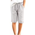thumbnail image 3 of Ulitacool Summer Pants For Girls Straight Leg Children'S Thin Outerwear Elastic Waistband Loose Knee Length Pants Classic Clothes Grey 11-12 Years, 3 of 3