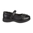 thumbnail image 2 of Petalia Girls' Tween Strapped Buckle Accent School Shoes - Coal Black, 5, 2 of 5