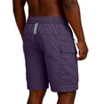 thumbnail image 2 of EaskTriop Men's Casual Shorts Elastic Waist Drawstring Summer Sports Shorts Quick Dry Lightweight Comfort Shorts with Zipper Pockets, 2 of 5