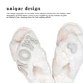 thumbnail image 3 of Pantuflas felpa regalo para el día la madre pantuflas felpa cruzadas mamá inglesa con perlas imitación (38-39) (adecuadas para pies 37-38), 3 of 9