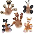 thumbnail image 1 of Lindos juguetes de marionetas de dedo de animales, juego de 5, panda, ardilla, gato, shiba inu, pug, marionetas de animales que cuentan roles, un excelente regalo para niños., 1 of 5