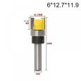 thumbnail image 2 of 3pcs 6mm Shank Wood Router Bit Template Upper And Lower Bearing 1/2 Blade Template Carpenter, 2 of 4