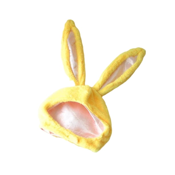 Matsuzay Gorro con capucha de orejas de conejo de algodón para selfies festivos 65x02 pulgadas Kits de decoración para fiestas Amarillo 21.65x11.02 pulgadas