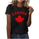 thumbnail image 1 of Tops de Cuello Redondo para las Mujeres Nuevo Suéter de Manga Corta, Camiseta de Poliéster Impresa Casual, 1 of 4