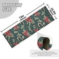 thumbnail image 5 of Yayeee Runner Rug for Bedroom 2'x6' Machine Washable Hallway Non Slip Mat, Green Christmas Candy Canes, 5 of 8