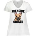 thumbnail image 3 of Inktastic Cute French Bulldog  Frenchie Squad Women's Plus Size V-Neck T-Shirt, 3 of 5