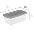 thumbnail image 2 of Sterilite Set of (10) 5.7 Liter Storage Box, Clear Plastic Storage Bins, Snap-on Lid, Grey, 2 of 6