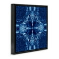 thumbnail image 4 of Stupell Industries Blue Detailed Symmetry Abstract Painting Black Floater Framed Canvas Art Print Wall Art, 18 x 18, 4 of 10