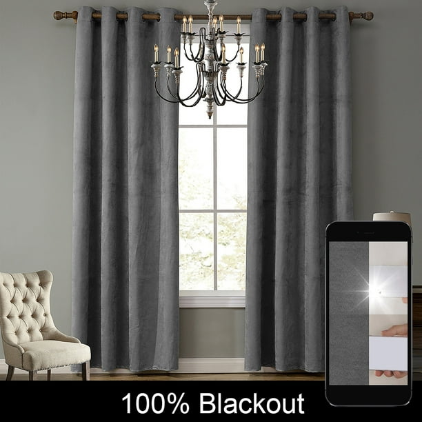 100 Blackout Curtains Solid Color, What Size Curtains For 55 Inch Window