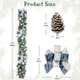 thumbnail image 2 of Briful 6" Christmas Garland for Front Door Artificial Winter Garland with Pine Cones, Berry Clusters Blue Ball Ornaments and Ribbons for Thanksgiving Holiday Christmas Decoration, 2 of 6