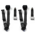 thumbnail image 1 of Ford Falcon 1966-1970 Airplane 3 Point Black Retractable Bucket Seat Belt Kit - 2 Belts, 1 of 1