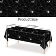 thumbnail image 4 of 2Piece 54 x 108 Inch Spider Web Plastic Tablecloth - Black Spiderweb with Spiders Designs, Disposable Rectangle Table Cover for Birthday, Halloween, Indoor Outdoor Decorations, 4 of 5