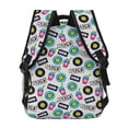 thumbnail image 4 of Rateoe American Musical Pattern Casual Backpack for School, Work, Travel – Adjustable Straps, Multiple Compartments – Ergonomic Design, Fits Laptops and Tablets, 4 of 5