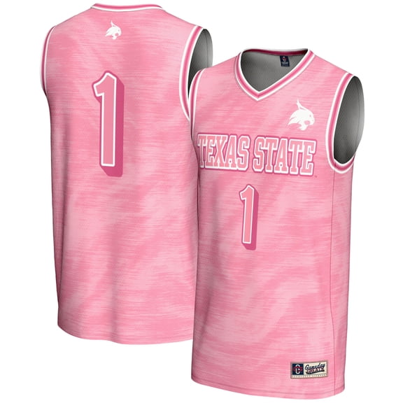 Unisex GameDay Greats #1 Pink Texas State Bobcats Lightweight Basketball Fashion Jersey