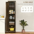 thumbnail image 4 of HOMCOM 67" Kitchen Pantry, Storage Cabinet with Barn Door, Brown, 4 of 10