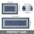 thumbnail image 3 of FloorHug Kitchen Rugs and Mats 2 Pieces, 24"x35"+24"x60", Stain-Resistant and Absorbent Kitchen Mats Non-Slip, Machine Washable Kitchen Floor Mat, Rugs for Kitchen, Floor and Home, Blue, 3 of 9