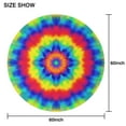 thumbnail image 6 of Rainbow Tie Dye Mandala Pattern Round Tablecloth 60"x60",Wrinkle Wipeable Table Cloth for Kitchen Dining Room Picnic Patio Party, 6 of 6