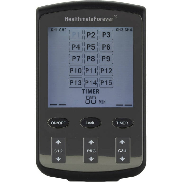 HealthmateForever TS8AB Touch Screen TENS Unit & Muscle Stimulator (Black)