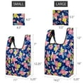 thumbnail image 2 of Wrapables JoliBag Collection Reusable Shopping Bag (Set of 2), Pink & Blue Flowers, 2 of 5