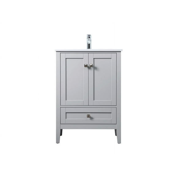 Elegant Lighting Vf21124 Hamilton 24" Free Standing Single Basin Vanity Set - Grey