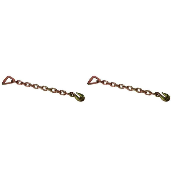 5/16" x 18" Grade 70 Chain Extension w/ 2" D-Ring - 2 Pack