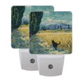 thumbnail image 7 of LED Sensor Night Light Auto On/Off Dusk to Dawn Lamp for Bedroom Hallway Black Cat Walking Fields 2 Pack, 7 of 7