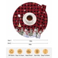 thumbnail image 6 of 15 Inch Round Placemats Set of 4, Red Black PlaidChristmas Snowman Non Slip Heat Insulation PP Table Mats, Winter Xmas Tree Snowflakes Washable Place Mats for Kitchen Dining Party Table Decor, 6 of 7