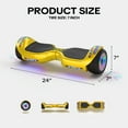 thumbnail image 5 of Mosta Hover Electric Scooter Board for Kids & Adults, 9 mph & 9 Miles All Terrain Self-Balance Scooter with Bluetooth and Led Lights,6.5 inch,165 lbs capacity,LED Light,Perfect Gift, 5 of 8