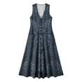 thumbnail image 6 of Dresses for Women Summer Casual Printed Dress Sleeveless Tank Dress Beach V-neck Sundress Dresses Long Dress, 6 of 7