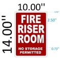 thumbnail image 2 of FIRE RISER ROOM SIGN ( REFLECTIVE !! ALUMINIUM 10x14 -Rust Free ), 2 of 3