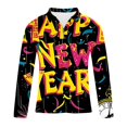 thumbnail image 5 of LEBONYARD Men's Essentials Long Sleeve Crew Tee,Mens Clothing Clearance under $10,Men's Printed Half Zipper Long Sleeved Lapel T-shirt Top Multicolor XL, 5 of 5