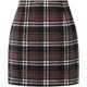 thumbnail image 1 of Falda a cuadros de cintura alta para mujer Café M Café M Xishao ropa, 1 of 2